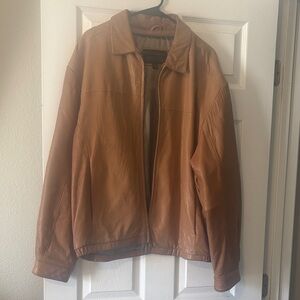 Wilson’s Leather Pelle Studio Men's Tan Zip-Front Jacket